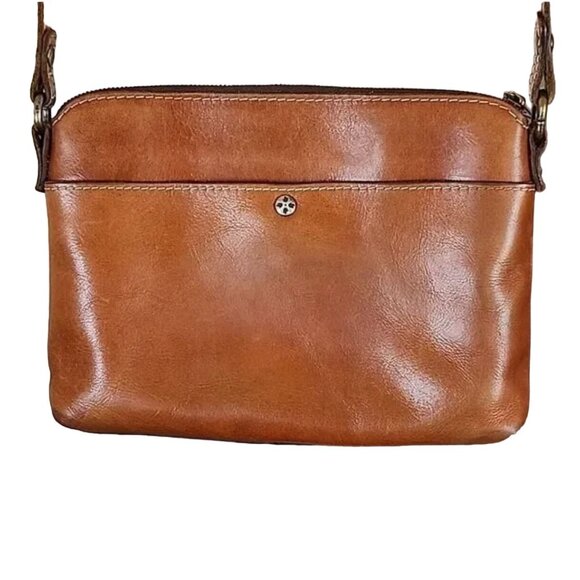 Patricia Nash Leather Shoulder Bag Gorgeous cognac colored leather with an adjus - Picture 3 of 11